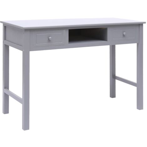 Writing Desk Grey 110x45x76 cm Wood vidaXL