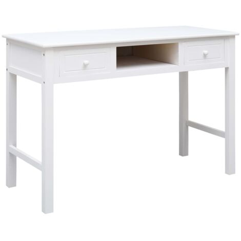 Writing Desk White 110x45x76 cm Wood vidaXL