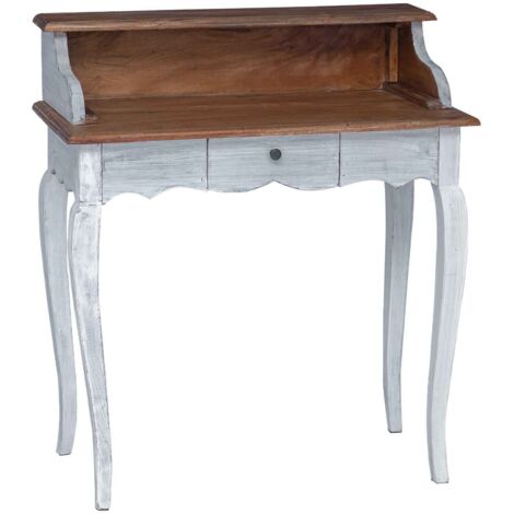 Writing Desk with Drawer Brown and White 80 x 40 x 92 cm vidaXL