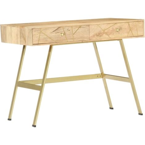 Writing Desk with Drawers 100x55x75 cm Solid Mango Wood