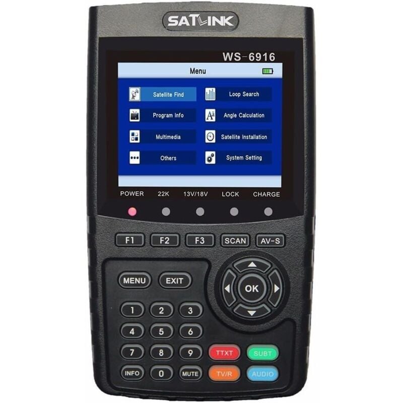 WS-6916 HD Pointeur Satellite DVB-S DVB-S2 / MPEG-2 & MPEG-4 HDMI réglage Parabole