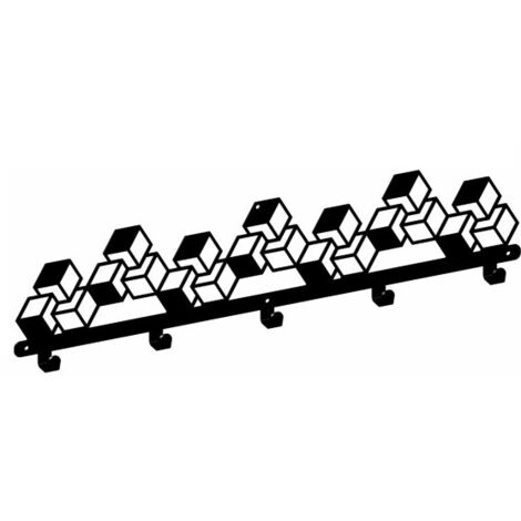 WS22 Kleiderbügel, GEOMETRIC, schwarz strukturiert