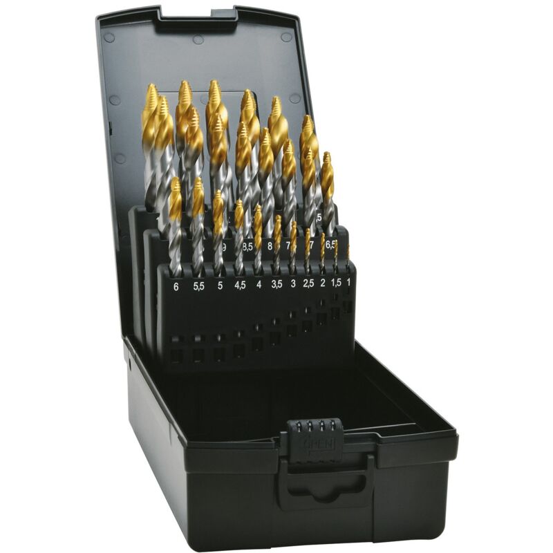 Ws24 - advancedline Forets hélicoïdaux steptech Set 25pcs. tin 100460