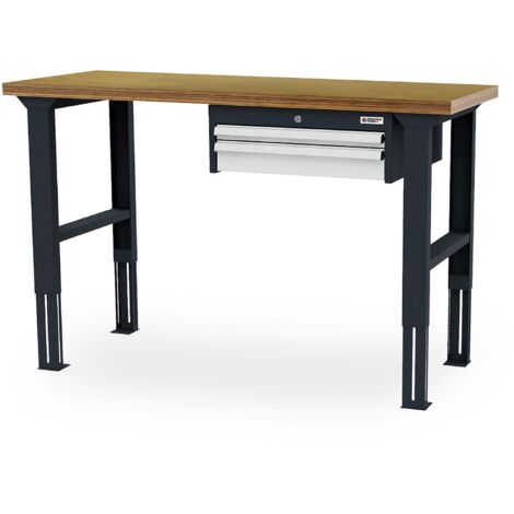 WS24 Arbeitstisch höhenverstellbar Schubladen: 1 x 50 1 x 100 B x T x H 1.500 x 600 x 760-1060 mm - WS24-100398