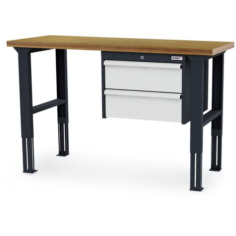 WS24 Arbeitstisch höhenverstellbar Schubladen: 2 x 200 B x T x H 1.500 x 600 x 760-1060 mm - WS24-100408