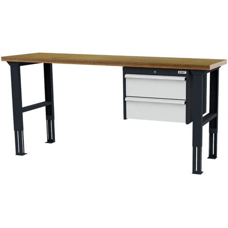 WS24 Arbeitstisch höhenverstellbar Schubladen: 2 x 200 B x T x H 2.000 x 600 x 760-1060 mm - WS24-100409