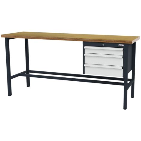 WS24 Arbeitstisch Schubladen: 1 x 100 2 x 150B x T x H 2.000 x 600 x 960 mm - WS24-100395
