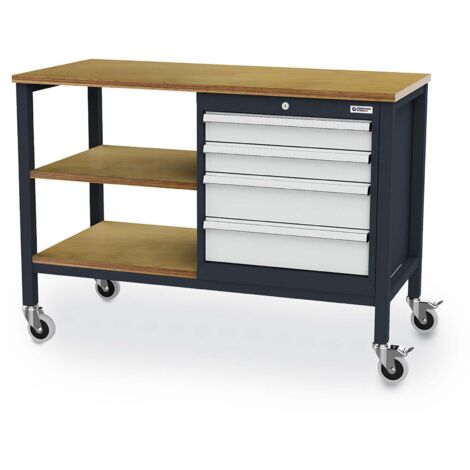 WS24 Mobile Kastenwerkbank B x T x H 1300 x 600 x 960 mm - WS24-100133