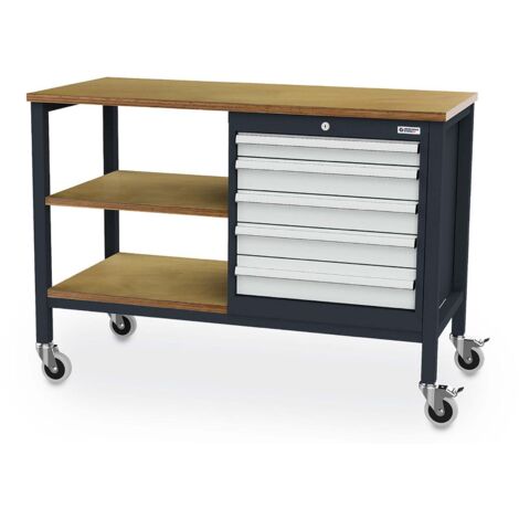 WS24 Mobile Kastenwerkbank B x T x H 1300 x 600 x 960 mm - WS24-100134