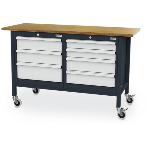 WS24 Mobile Kastenwerkbank B x T x H 1.500 x 600 x 960 mm - WS24-100140