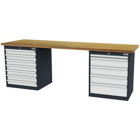WS24 Reihenwerkbank B x T x H 2.500 x 600 x 860 mm - WS24-100222