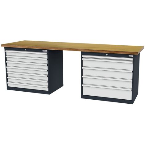 WS24 Reihenwerkbank B x T x H 2.500 x 600 x 860 mm - WS24-100280