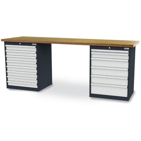 WS24 Reihenwerkbank B x T x H 2.500 x 600 x 960 mm - WS24-100223