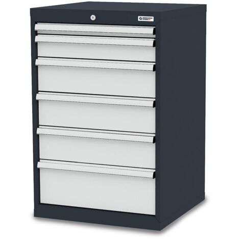 WS24 Schubladenschrank Schubladen: 1 x 50 1 x 100 3 x 150 1 x 200 B x T x H 600 x 575 x 920 mm - WS24-100200