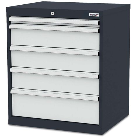 WS24 Schubladenschrank Schubladen: 1 x 50 3 x 150 1 x 200 B x T x H 700 x 575 x 820 mm - WS24-100262