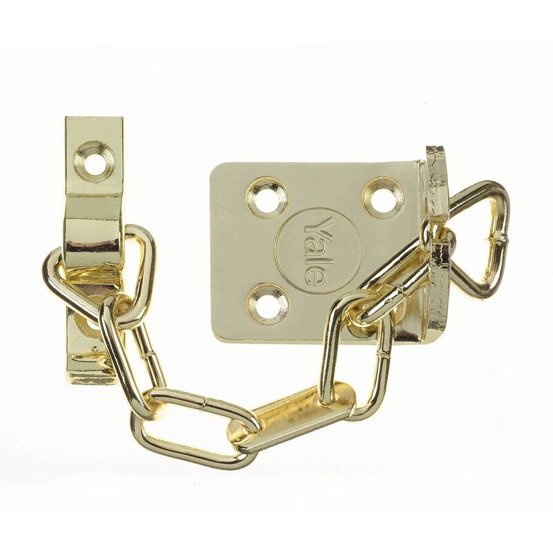 WS6 Security Door Chain - Electro Brass Finish YALVWS6EB