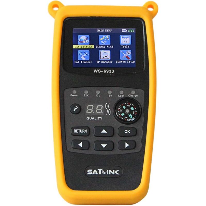 WS6933 Pointeur Satellite pour Transpondeurs DVB-S/DVB-S2 HD Noir