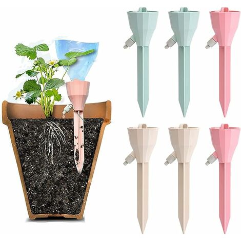 WSDF 18Pcs Arrosage Goutte à Goutte, Arrosage Plantes Automatique avec Cinq Réglages de Vitesse Adapté aux Bonsaï, Fleurs, Vacances, Dispositif d'arrosage Domestique, Diamètre 20-30 mm Universel，
