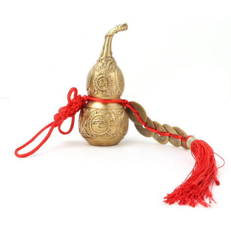 Wu Lou Kalebasse aus reinem Messing – Heimdekoration, Glücksbringer und Symbol für Reichtum