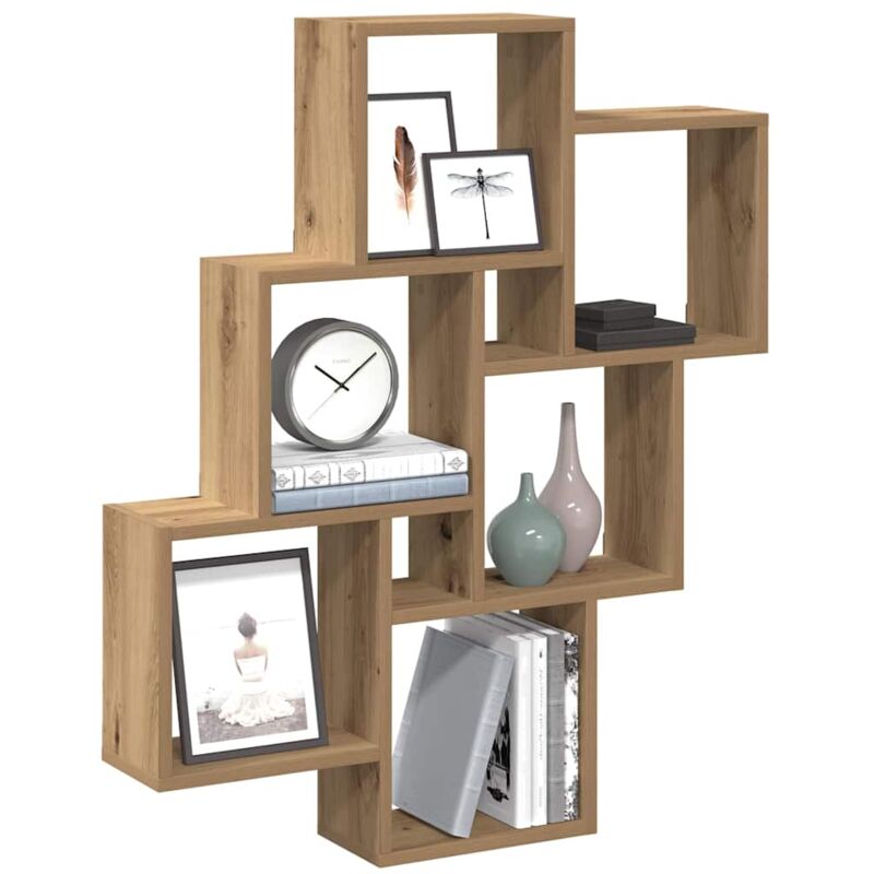 Würfelregal Artisan-eiche 78x15x93 Cm Holzwerkstoff Vidaxl