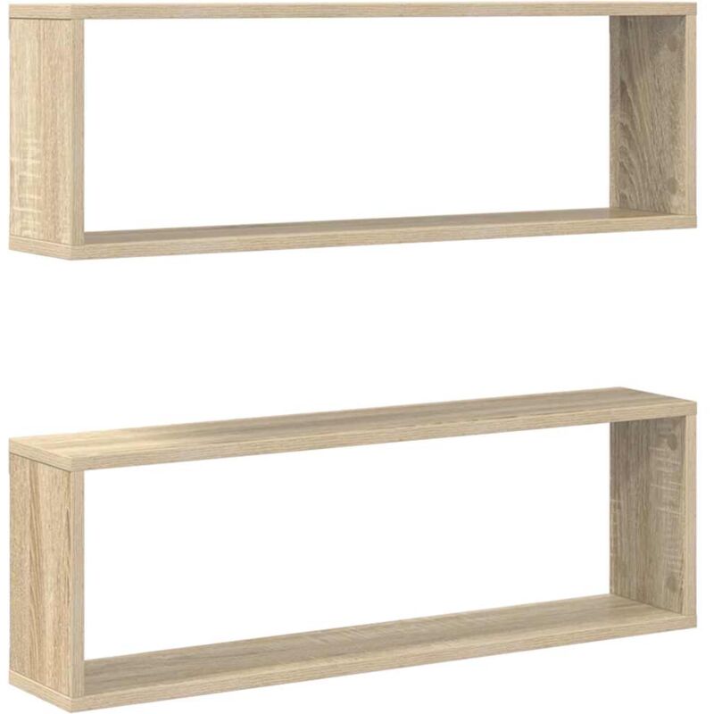 Würfelregale 2 Stk. Sonoma-eiche 80x15x26, 5 Cm Holzwerkstoff Vidaxl
