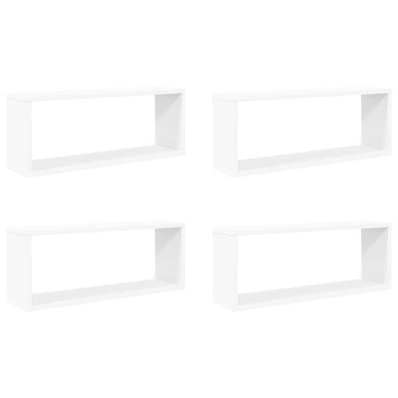 Würfelregale 4 Stk. Weiß 60x15x23 Cm Holzwerkstoff Vidaxl