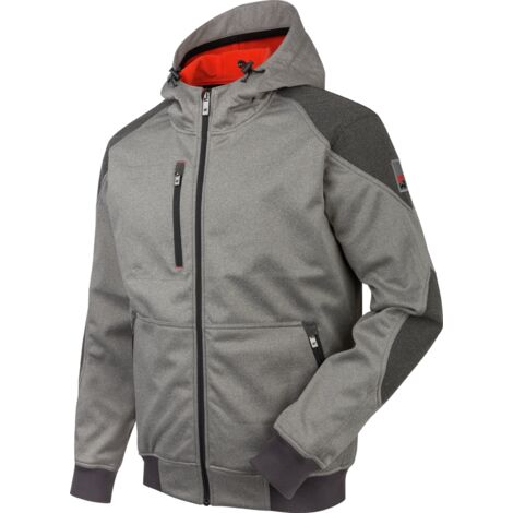 Würth Modyf – Blouson softshell de travail gris M – Hydrofuge 6000 mm – Respirant 3000 MVP – 3 poches zippées – Coudes renforcés