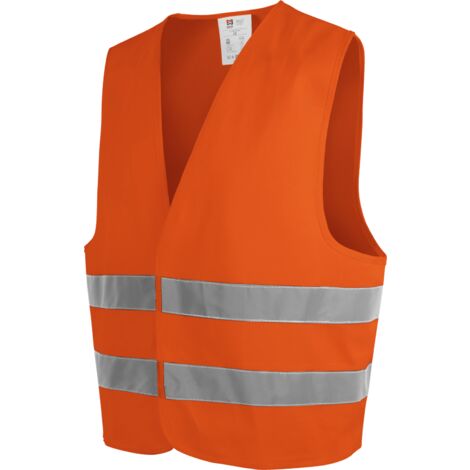 Würth Modyf – Gilet de signalisation haute visibilité EN 20471 – Orange fluo – 2 bandes réfléchissantes 5 cm – Taille unique pour sécurité extérieure - EN20471