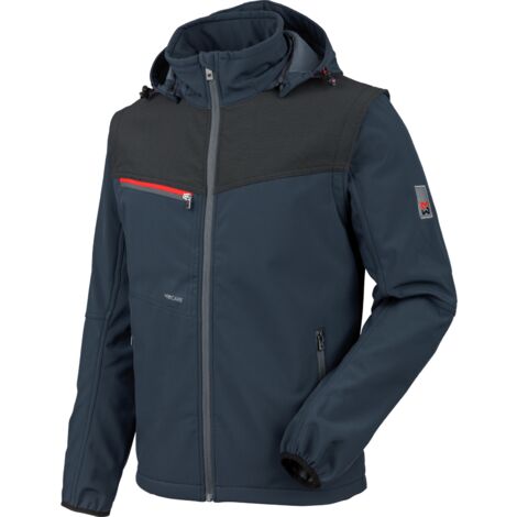 Würth Modyf – Veste softshell stretch bleue marine L – Imperméabilité 8000mm – Respirabilité 4000mvp – 3 poches zippées – Inserts rétroréfléchissants