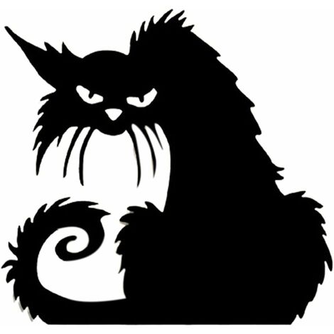Wütende Katze, Dekoration, Eisen-Silhouetten, Gartendekoration, Innen- und Außendekoration, Metall-Tier-Silhouette-Pflock, Metall-Gartenkunst, aushöhlen, Statue, niedlicher Gartenwächter