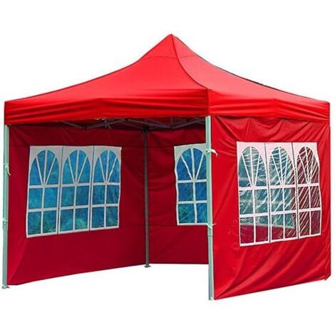 Wuhanyimang Tonnelle de jardin entièrement étanche - Panneau mural imperméable - Abri pour tentes d'extérieur - 3 m, 6 m, 9 m - Rouge et bleu - Supports de tente non inclus - 9 m, rouge