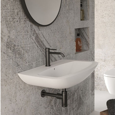 WUNDER 75x45 Blanc Brillant. 1 trou