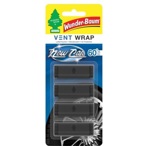 WUNDER-BAUM VENT WRAP PARFUM DE VOITURE NEUVE POUR BOUCHONS D'AÉRATION (4 PIÈCES) / WUNDER BAUM