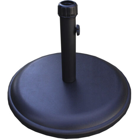 WURKO base parasol 16 kg 38 mm negra , Base parasol 16 kg para sombrillas de hasta 44 mm negraBase pie para parasol exterior con tubo de acero pintado fabricado en hormigón ali