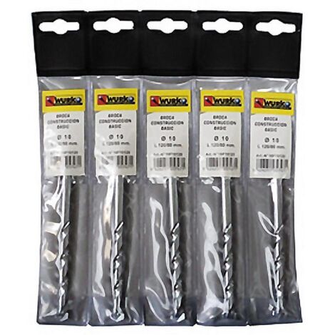 WURKO brocas widia 6 mm set 5 , Broca Basic widia DIN 8039Medidas: 6X100mmEnvase con 5 unidades.