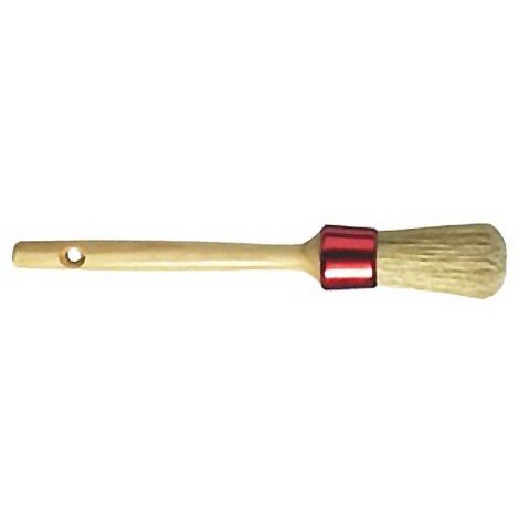 WURKO brocha prensada n6 s/904 mango madera 22 mm , Brocha redonda prensada S904 Nº6Diámetro 22mmUso bricolajeMango de madera sin barnizar.