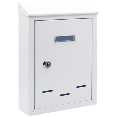WURKO buzon metal exterior blanco pw178 , Buzón para exteriores blanco Wurko Buzón para exteriores fabricado en metal esmaltado en color blanco confiriendo resistencia a la int
