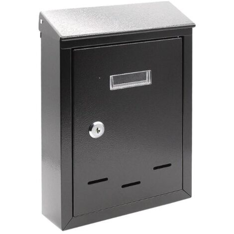 WURKO buzon metal exterior negro pw178 , Buzón para exteriores negro Wurko Buzón para exteriores fabricado en metal esmaltado en color negro confiriendo resistencia a la intemp