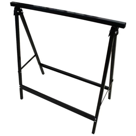 WURKO caballete metalico plegable 100 kg , Caballete soporte multiusos metálicoPlegableTamaño 79,5x37x77,5 cmMetal negroFácil montaje.