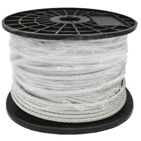 WURKO cable acero 2 mm galvanizada 6x7x1mm 100mt rollo , Cable de acero 2mm galvanizado 6x7x1. Rollo 100mts trenzado con 6 cables con 7 filamentos y 1 hilo de fibra interior. Alta
