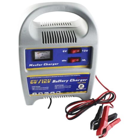 WURKO cargador bateria 230 v 126 w , Cargador de bateria Tensión: 230 V Potencia: 126 W Capacidad de batería 11-110Ah. Opción de carga lenta o rápida Longitud de ca