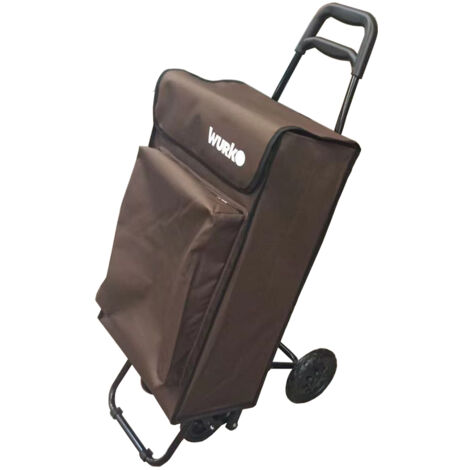 WURKO carro compra 4 ruedas marron , Carro compra 4 ruedas marrón. -Marca: Wurko. -Carro de compra realizado en ligero y resistente aluminio, dispone de 4 ruedas para evitar que ca