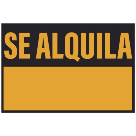 WURKO cartel se alquila 50x35 cm , Cartel 8051 ( SE ALQUILA)Tamaño 50x35 cmFabricado en PVCColor Naranja y negro.
