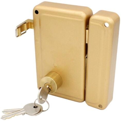WURKO cerradura 75x125 mm (56a) g7545/d , Cerradura de sobreponer para puertas de madera G7545Medidas:75x125 mmApertura mano derechaPicaporte de apertura interior con p