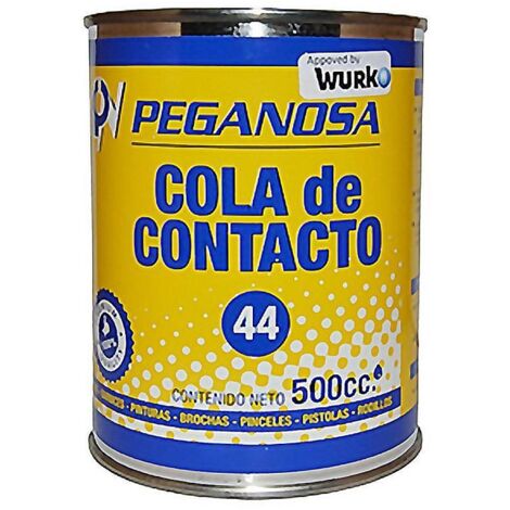WURKO cola de contacto 500 ml 44 lata , Adhesivo de contacto de alta calidad,indicado para uniones fuertes y duraderasAdecuado para goma,madera y derivados,plásticos,tejidos,ca