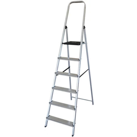 WURKO escalera aluminio 8 peldaños hogar en131 , Escalera doméstica de 3 peldaños Wurko Diseñada para ofrecer estabilidad y seguridad en trabajos de altura Fabricada con pe