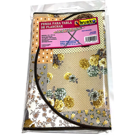 WURKO funda mesa plancha muleton 42x130 cm , Funda planchar muletón 42 x 130 cmPara un planchado fácil y perfectoNo tiñe la ropaNo se quemaFácil colocaciónAjust