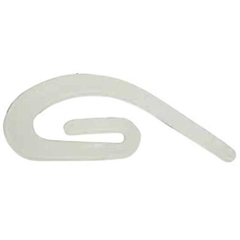 WURKO gancho cortina plastico para riel caja 1000 , Gancho para cortinas y rieles, plástico blancoBolsa de 1000 unidades.
