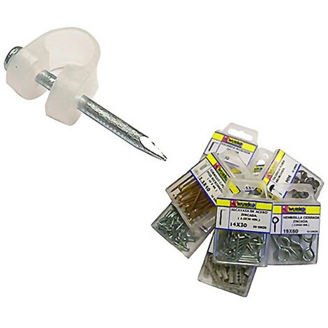 WURKO grapas cable coaxial tv 2417 blister 8 , Grapas para cable coaxial TV, modelo 2417Blister