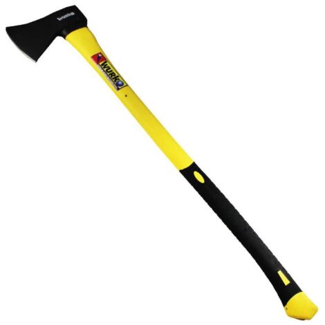 WURKO hacha acero mango largo fibra 1250 gr , Hacha de acero de 1250 gramos con mango extralargo. - Con mango de fibra antideslizante de 80cm. - Cabeza de acero forjado. - Para uso